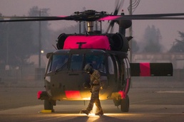 Cal Guard's newest helicopters head for Camp Fire