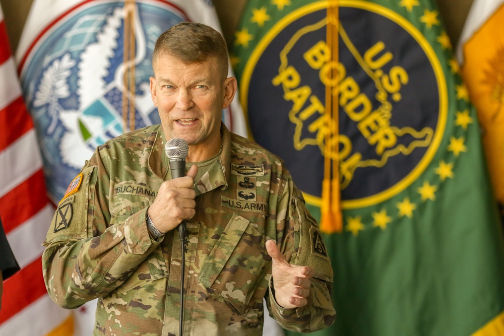 Lt. Gen. Buchanan Conducts Site-Survey of Calexico, CA Point of Entry