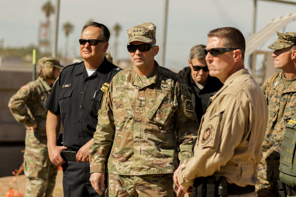 Lt. Gen. Buchanan Conducts Site-Survey of Calexico, CA Point of Entry