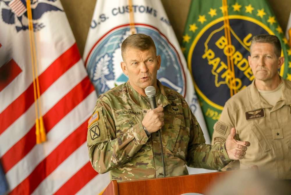 Lt. Gen. Buchanan Conducts Site-Survey of Calexico, CA Point of Entry