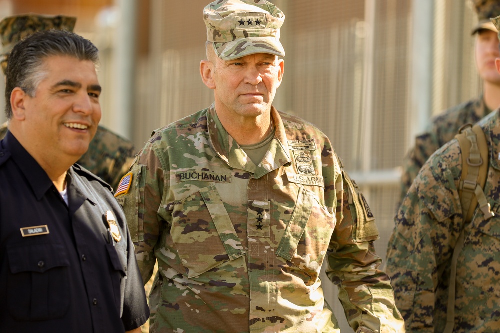 Lt. Gen. Buchanan Conducts Site-Survey of Calexico, CA Point of Entry