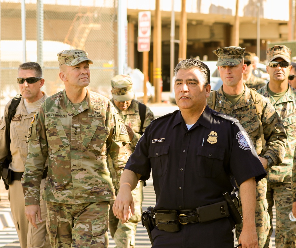 Lt. Gen. Buchanan Conducts Site-Survey of Calexico, CA Point of Entry