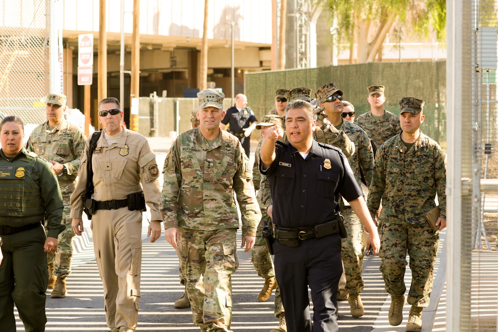 Lt. Gen. Buchanan Conducts Site-Survey of Calexico, CA Point of Entry