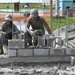 NMCB-3 Det. Diego Garcia constructs concrete bus stop