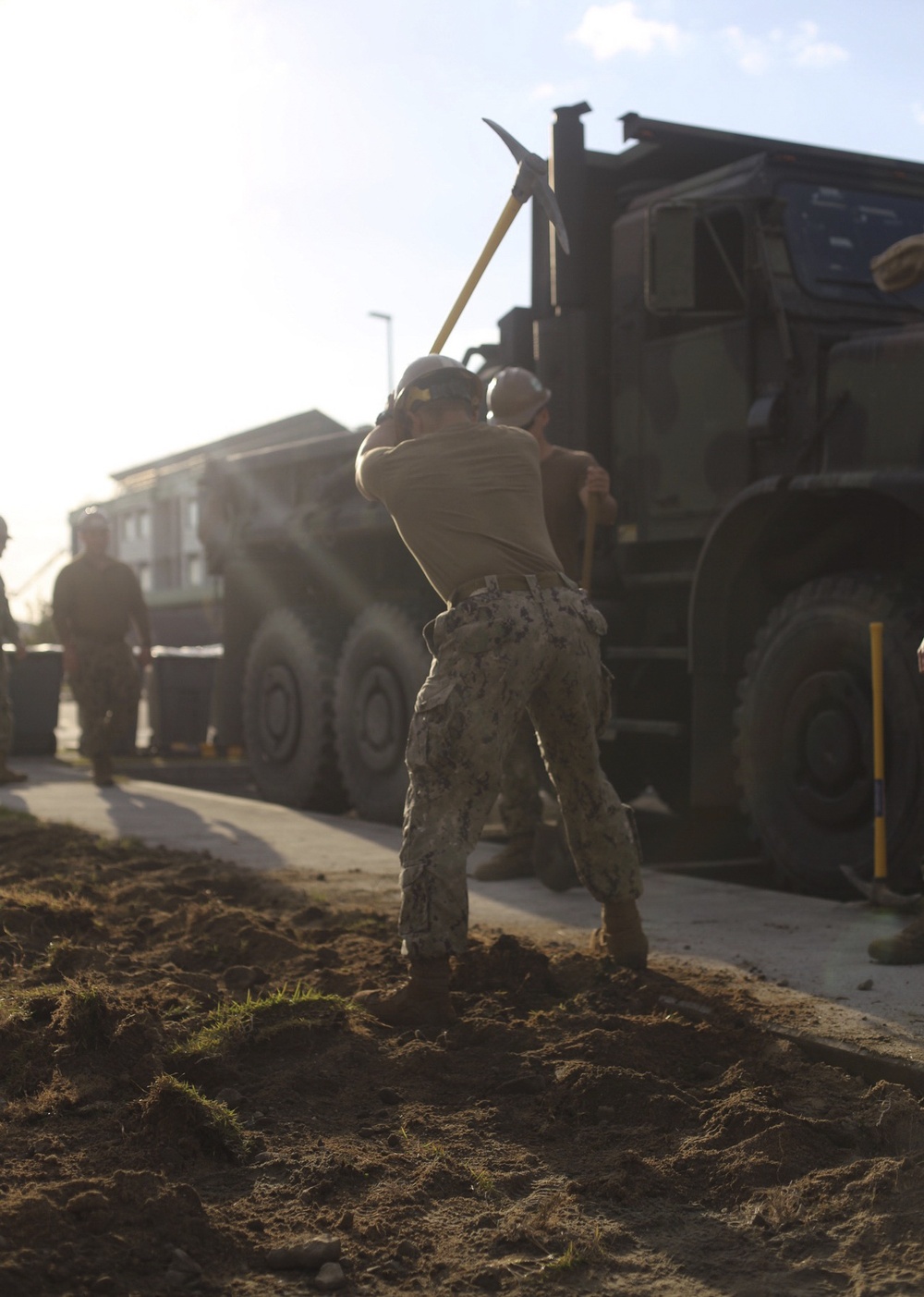 NMCB-3, Det. Iwakuni constructs waste enclosure structures