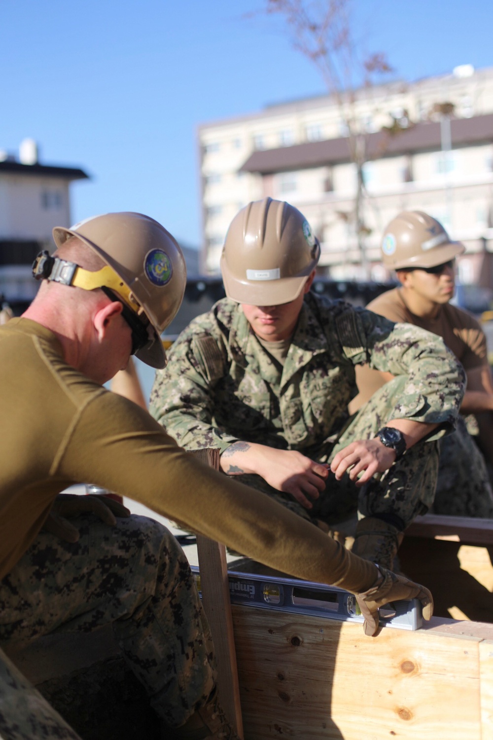 NMCB-3, Det. Iwakuni constructs waste enclosure structures