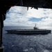 The Nimitz-class aircraft carrier USS John C. Stennis (CVN 74) steams through the Pacific Ocean.