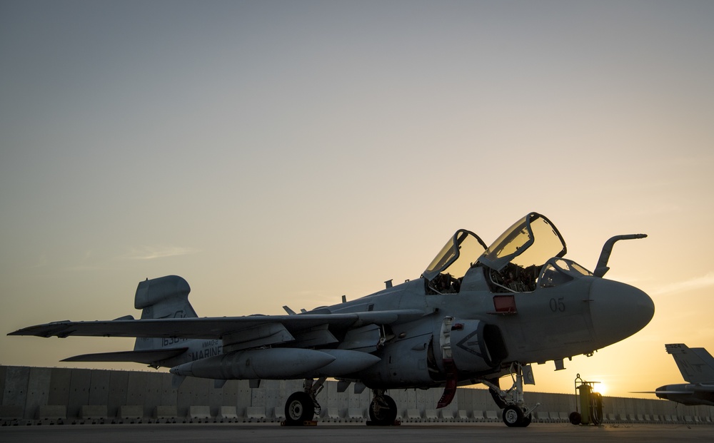 DVIDS - Images - Marine EA-18Gs Arrive at Al Udeid Air Base [Image