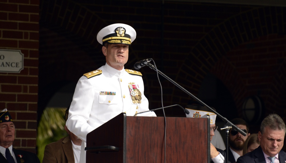 Commander, Submarine Group 10 Speaks at Veterans Day Ceremony on St. Simons Island