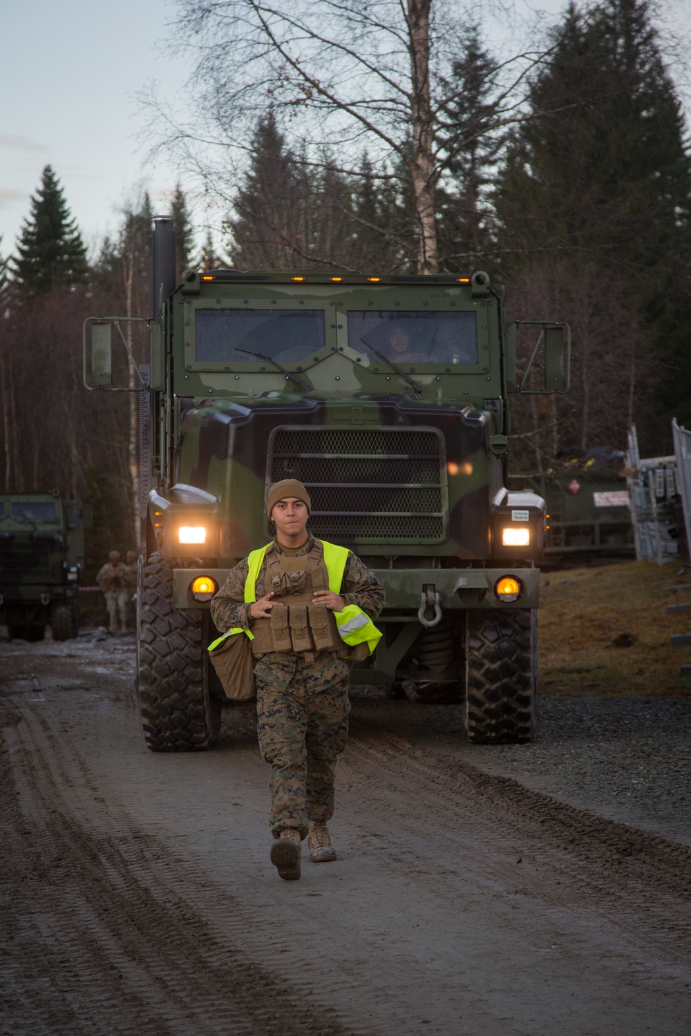 8th ESB Marines Wash Equipment Prior to Storage