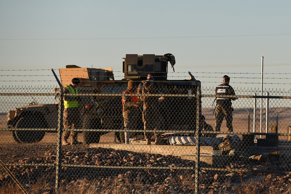 Members of the 341st Security Forces Group practice a launch facility recapture during Global Thunder 19, Oct. 30, 2018, at Malmstrom Air Force Base, Mont.