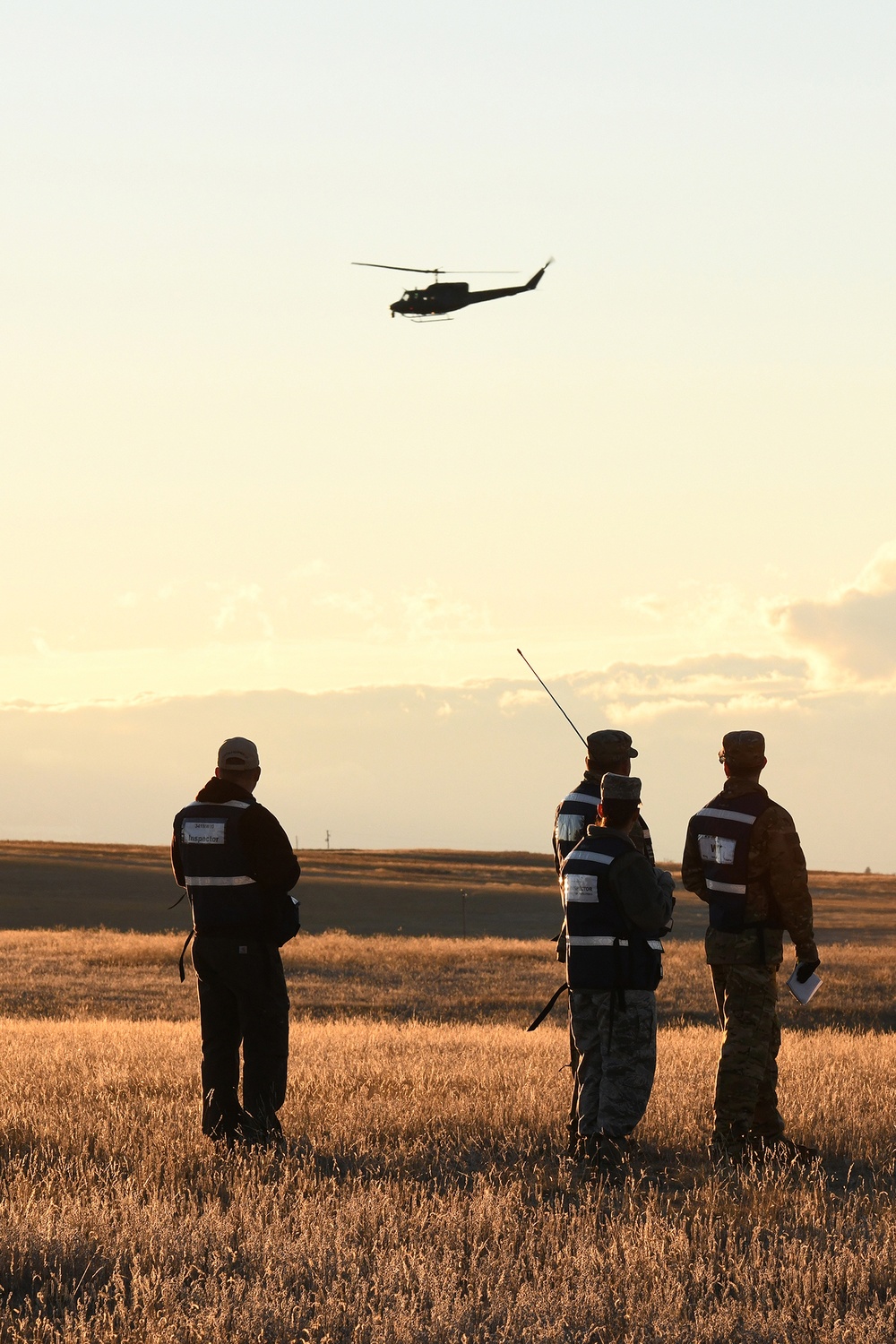 Members of the 341st Missile Wing Inspector General team watch as the 341st Security Forces Group practice a launch facility recapture during Global Thunder 19, Oct. 30, 2018, at Malmstrom Air Force Base, Mont.