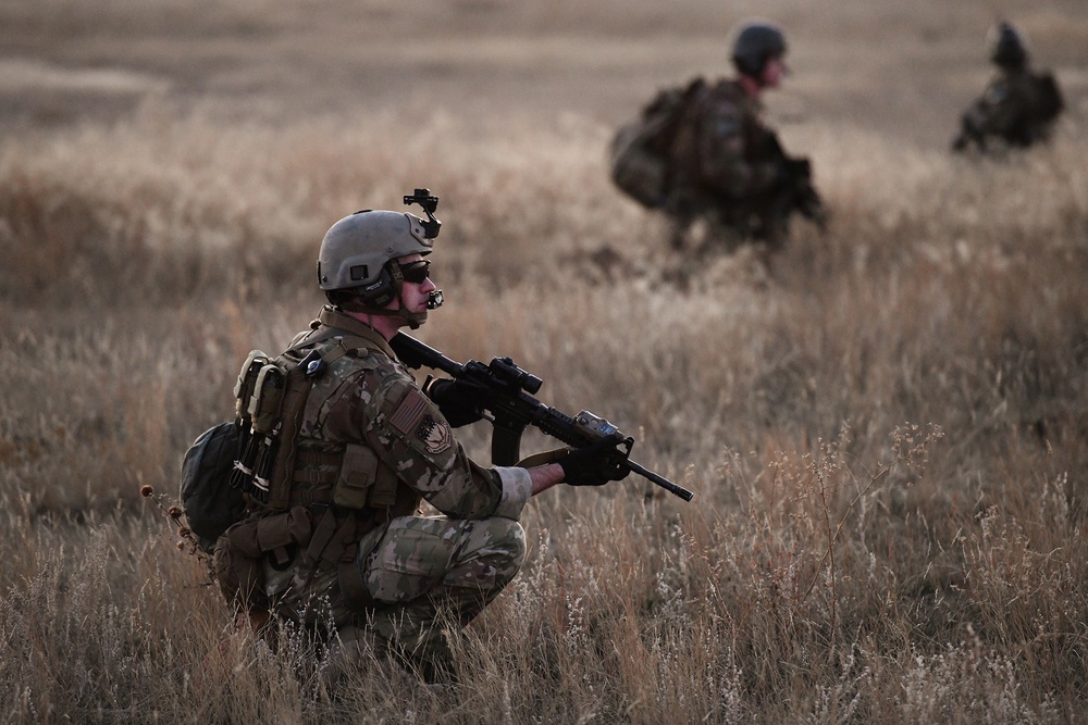 Members of the 341st Security Forces Group practice a launch facility recapture during Global Thunder 19, Oct. 30, 2018, at Malmstrom Air Force Base, Mont.