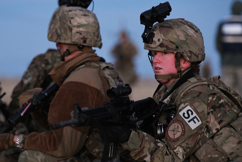 Members of the 341st Security Forces Group practice a launch facility recapture during Global Thunder 19, Oct. 30, 2018, at Malmstrom Air Force Base, Mont.