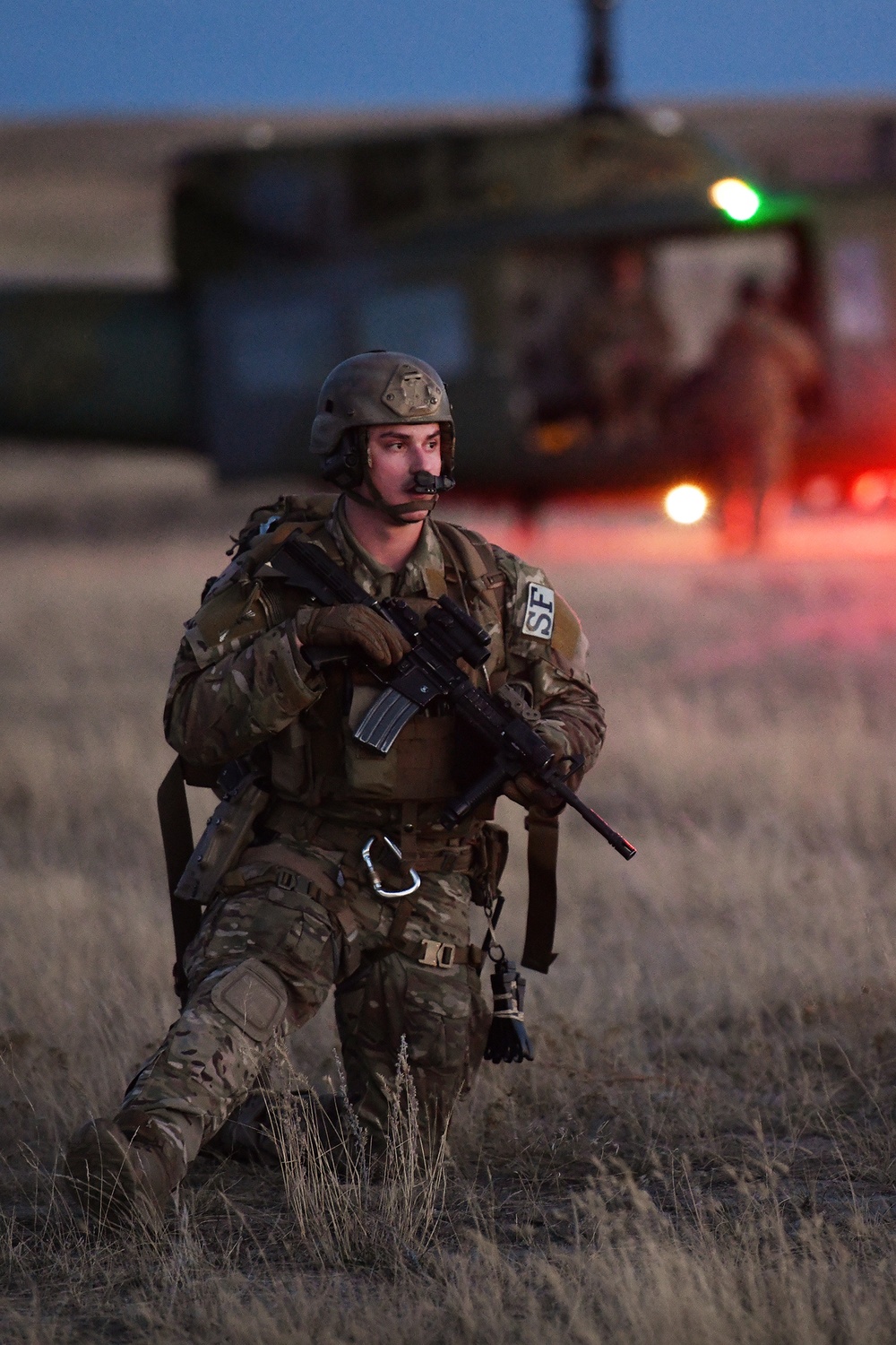 A member of the 341st Security Forces Group participates in a launch facility recapture during Exercise Global Thunder 19, Oct. 30, 2018, at Malmstrom Air Force Base, Mont.