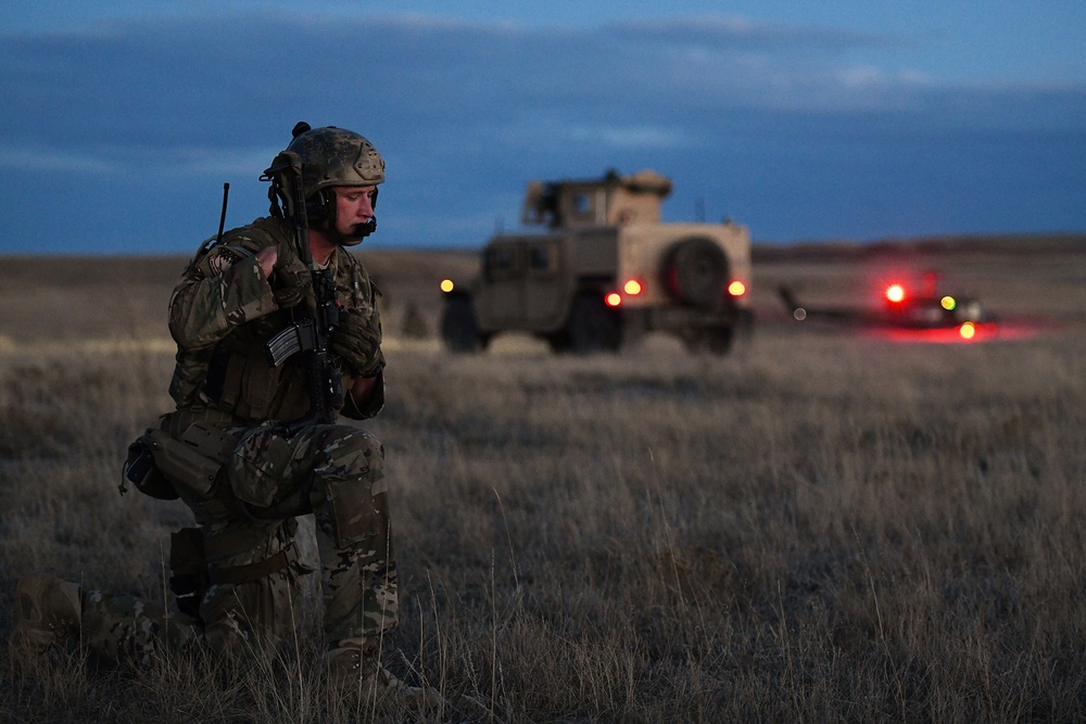 A member of the 341st Security Forces Group practices a launch facility recapture during exercise Global Thunder 19, Oct. 30, 2018, at Malmstrom Air Force Base, Mont.