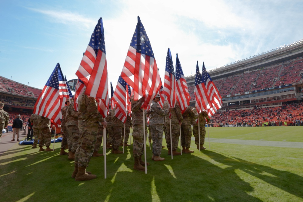 DVIDS - Images - Flag-holding Ceremony at Kansas City Chiefs Salute to  Service Game [Image 1 of 8]