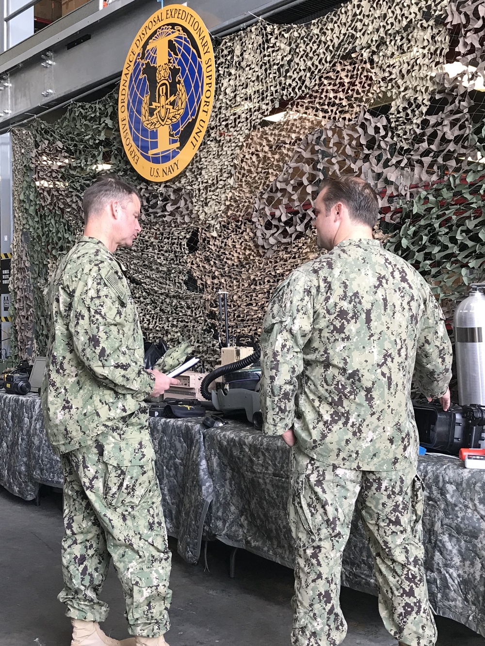 Rear Adm. DeWalt visits Explosive Ordnance Disposal Group One commands