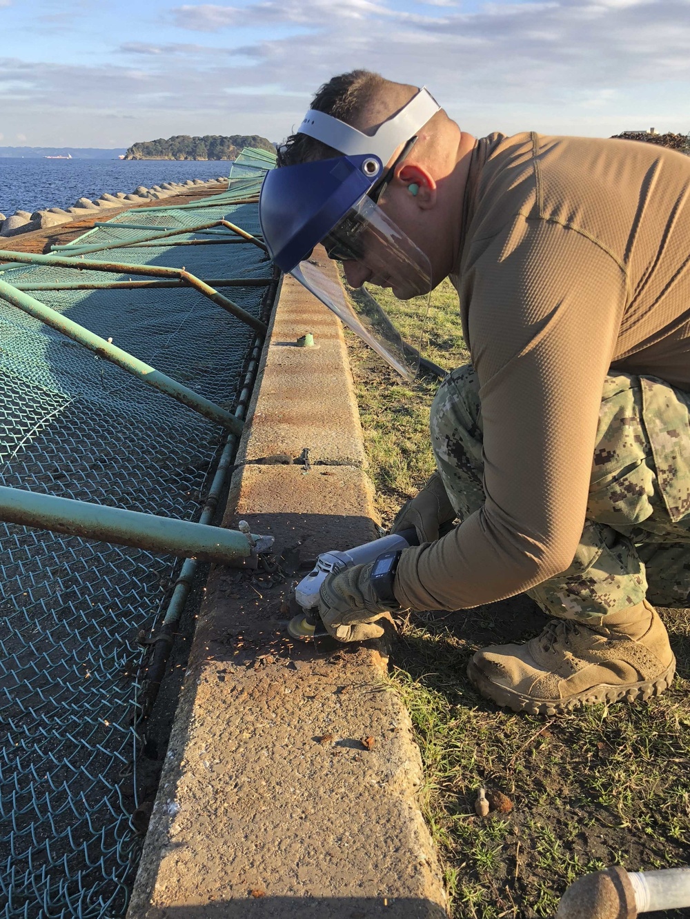 NMCB-3 Removes Damaged Fence, Eliminates Safety Hazard
