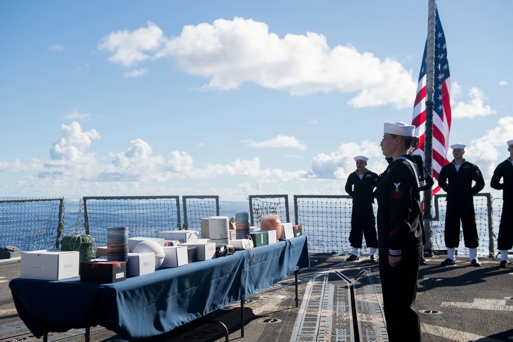 USS Stockdale (DDG 106) conducts burial at sea.