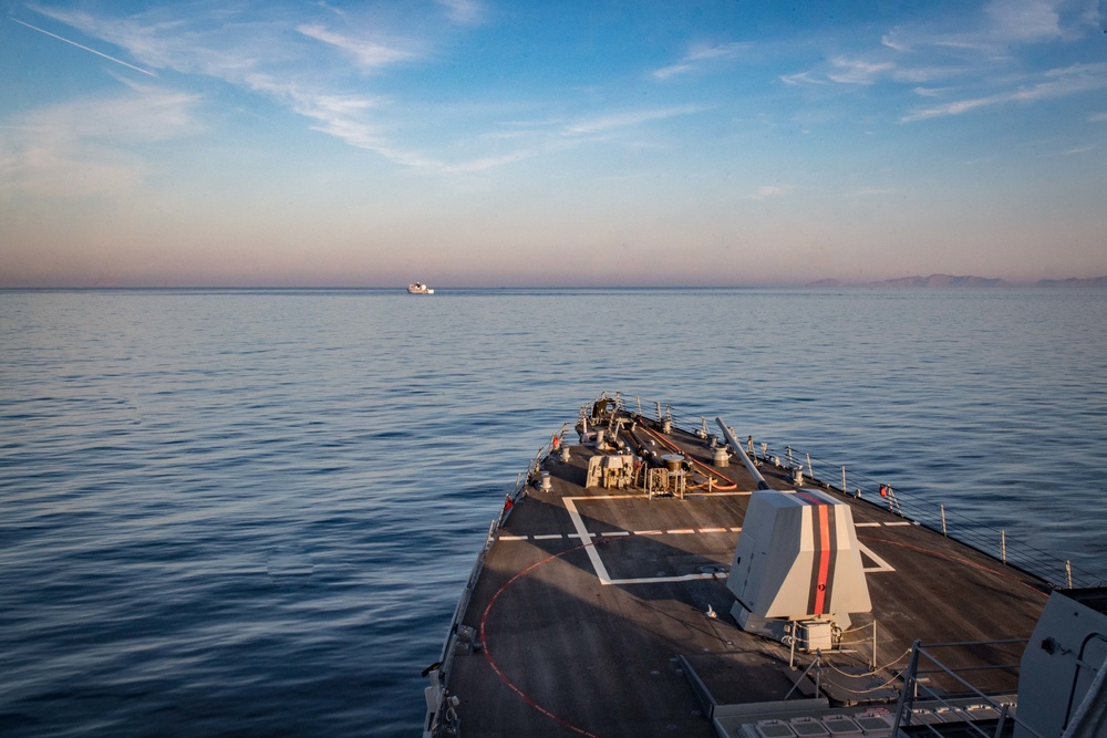 U.S. Navy transits the Strait of Hormuz