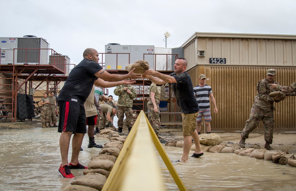 Soldiers Respond to Flooding at Camp Arifjan