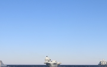 Future USS Michael Monsoor and HMS Queen Elizabeth Conduct PHOTOEX