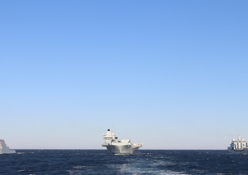 Future USS Michael Monsoor and HMS Queen Elizabeth Conduct PHOTOEX