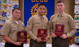 Parris Island Marine awarded Beaufort Rotary Military Person of the Year