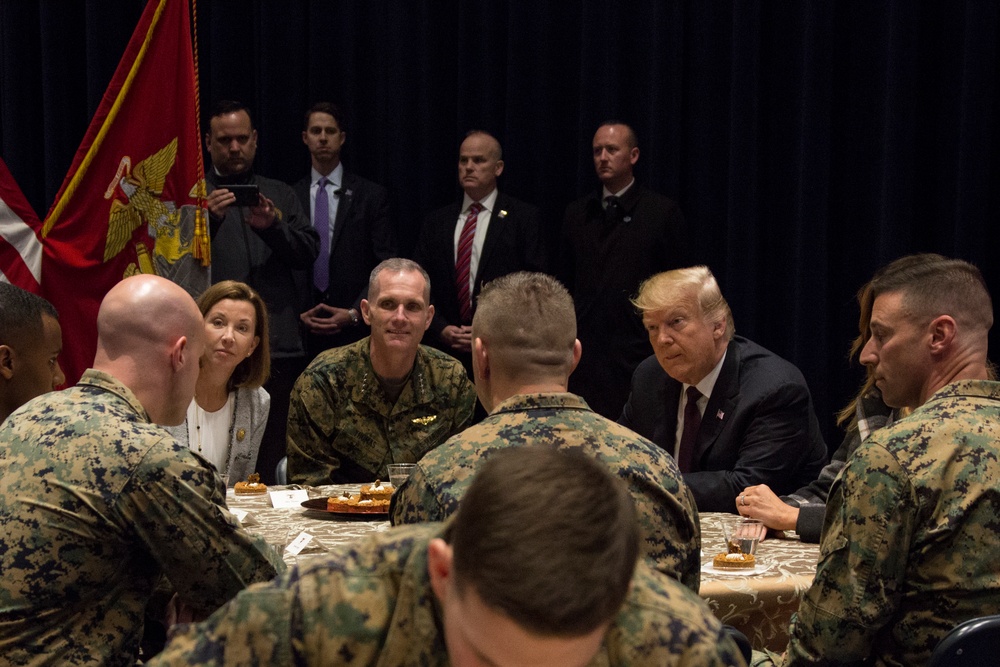 President Donald J. Trump Visits Marine Barracks Washington