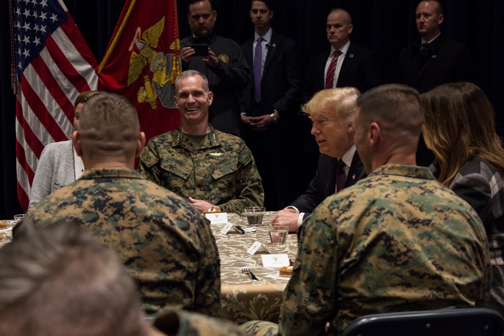 President Donald J. Trump Visits Marine Barracks Washington