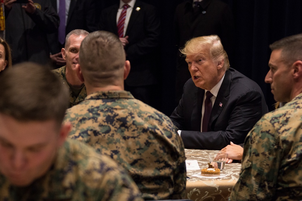 President Donald J. Trump Visits Marine Barracks Washington