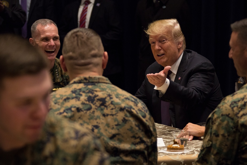 President Donald J. Trump Visits Marine Barracks Washington