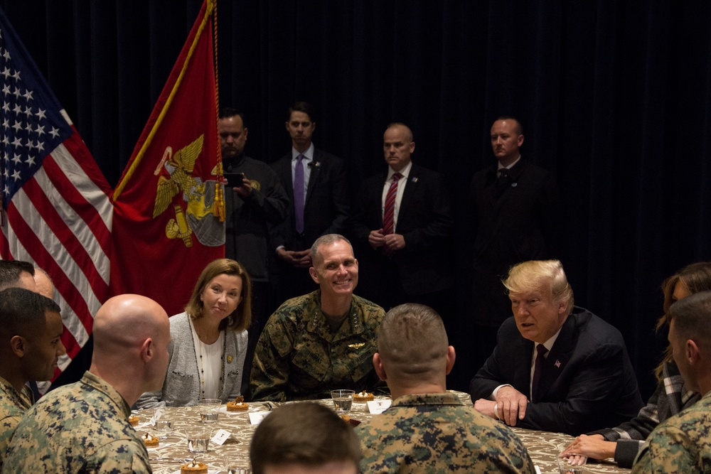 President Donald J. Trump Visits Marine Barracks Washington