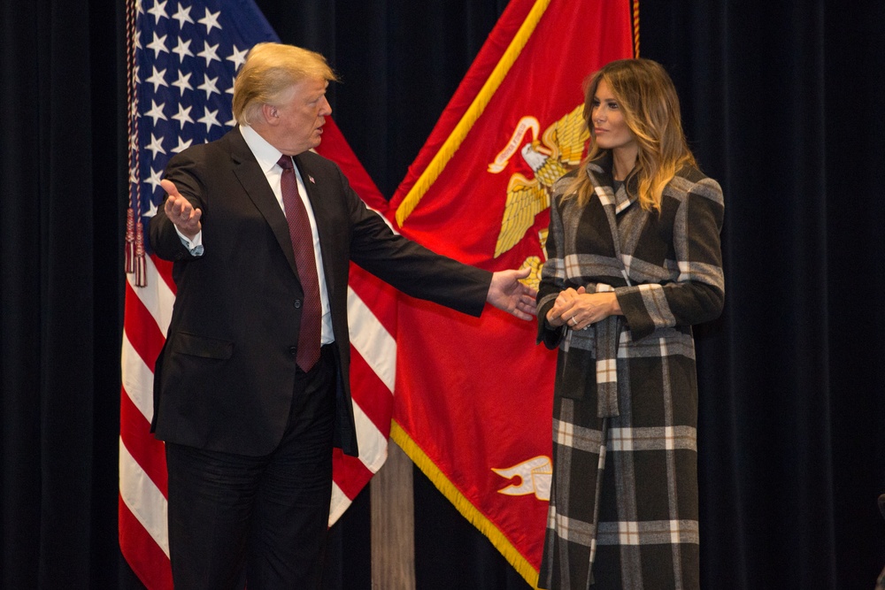 President Donald J. Trump Visits Marine Barracks Washington