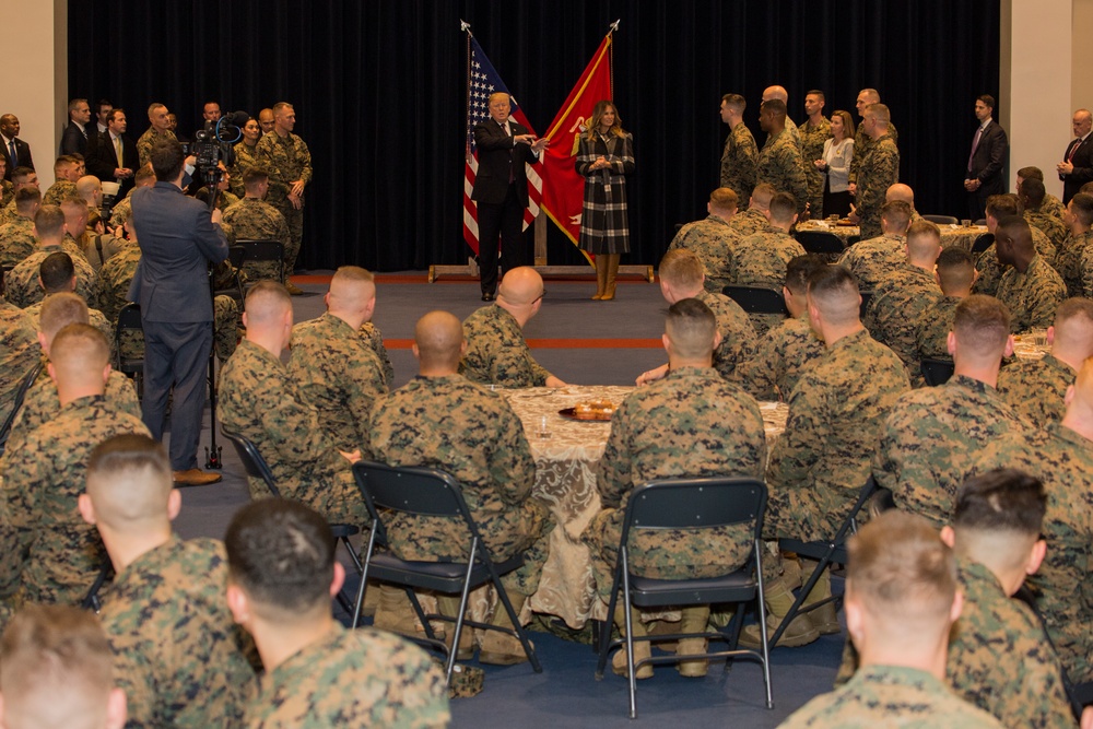 President Donald J. Trump Visits Marine Barracks Washington