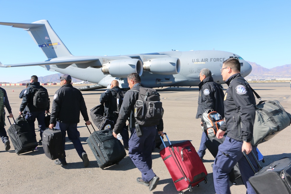 CBP officers deploy from El Paso in Support of Operation Secure Line