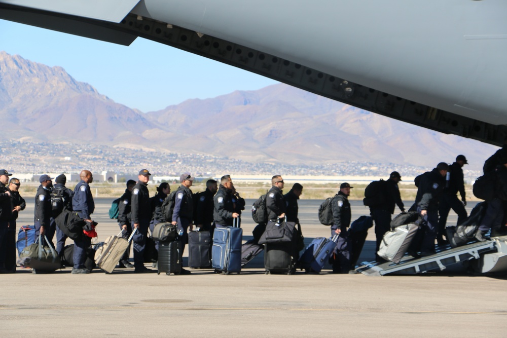 CBP officers deploy from El Paso in Support of Operation Secure Line