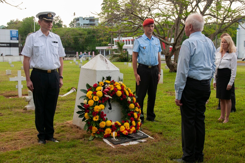 SMS Cormoran II Sailors Honored During Wreath Laying Ceremony