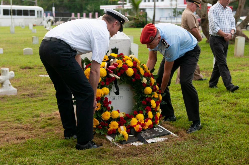 SMS Cormoran II Sailors Honored During Wreath Laying Ceremony