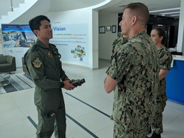 Rear Adm. Joey Tynch meets with His Highness Prince Abdul Mateen during CARAT Brunei