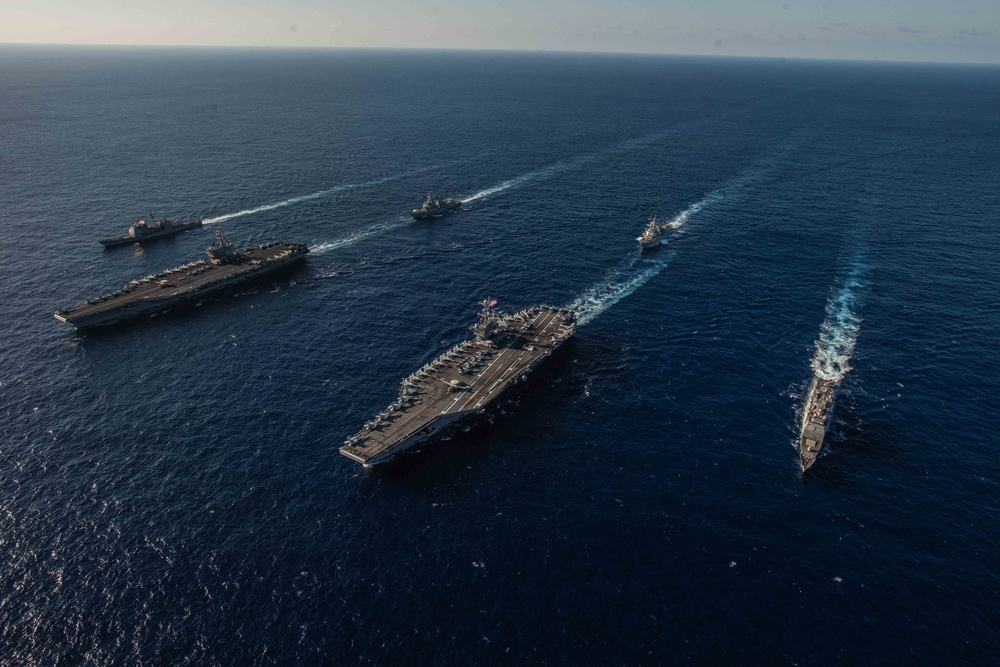 Reagan, Stennis carrier group dual operations