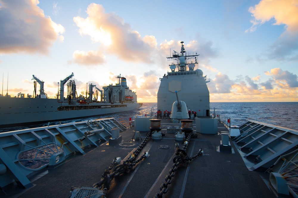 DVIDS - Images - USS Mobile Bay (CG 53) Conducts A Replenishment-at-sea ...