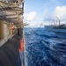 USS Mobile Bay (CG 53) conducts a replenishment-at-sea with the fleet replenishment oiler USNS Guadalupe (T-AO 200).