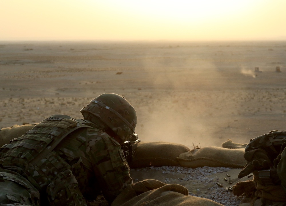 Task Force Spartan Soldiers improve their weapon skills during Eastern Action 19