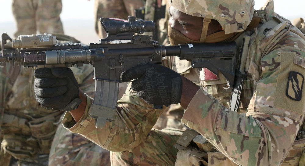 Task Force Spartan Soldiers improve their weapon skills during Eastern Action 19