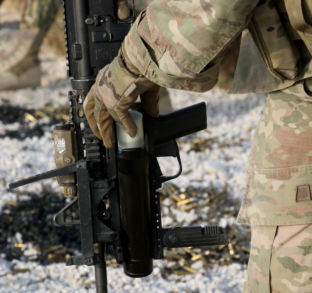 Task Force Spartan Soldiers improve their weapon skills during Eastern Action 19
