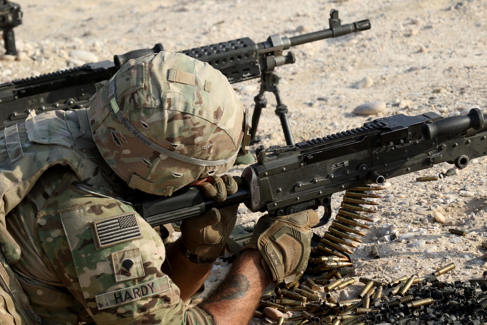 Task Force Spartan Soldiers improve their weapon skills during Eastern Action 19