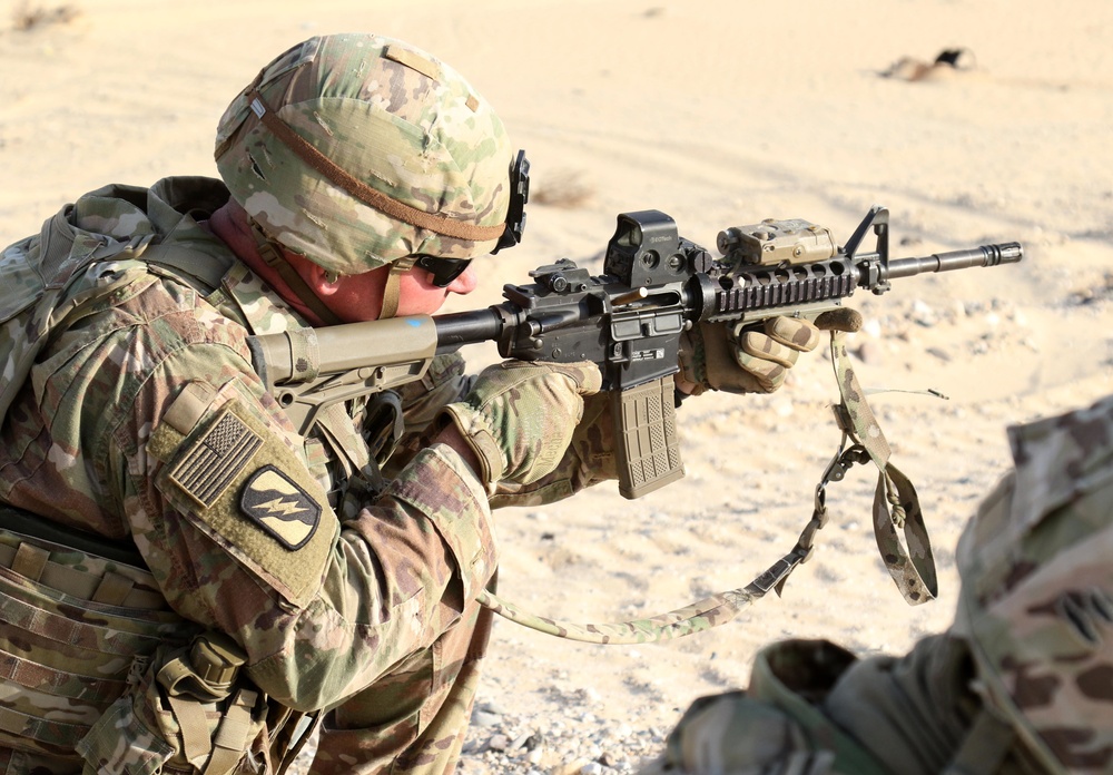 Task Force Spartan Soldiers improve their weapon skills during Eastern Action 19