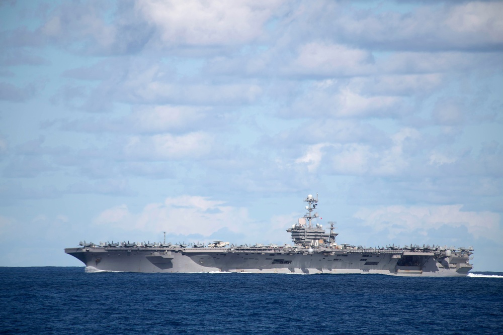 USS John C. Stennis (CVN 74) steams through the Philippine Sea.